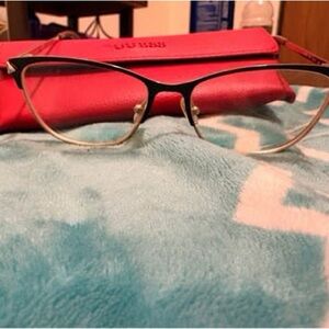 Guess Black and Silver Women's Glasses